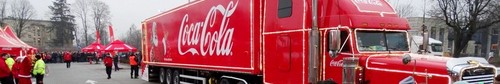 kielce wiadomości Świąteczny konwój Coca Coli odwiedził Kielce (zdjęcia,video)